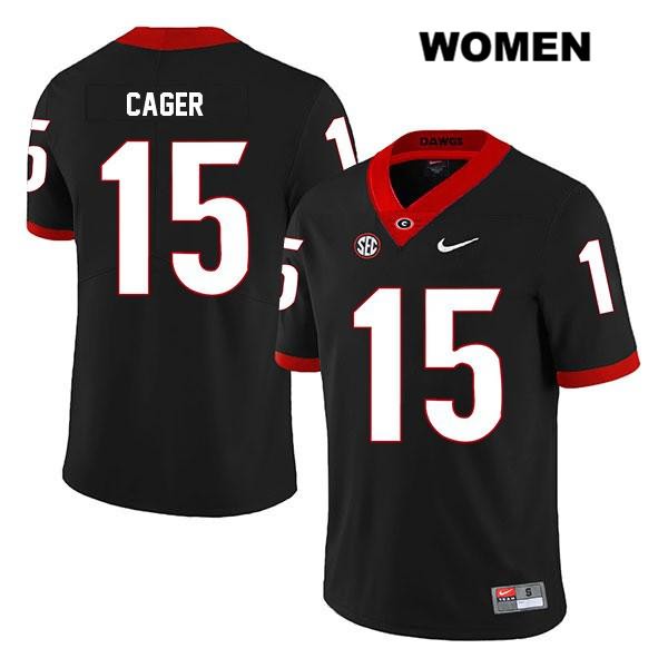 Georgia Bulldogs Women's Lawrence Cager #15 NCAA Legend Authentic Black Nike Stitched College Football Jersey FSB2456ZB
